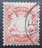[Stemma della Baviera - Valore in Pfennig - Filigrana: linee ondulate larghe, Scrivi D35]