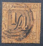 [Value Stamps - Black Print on Colored Paper, type A]