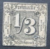 [Value Stamps - Black Print on Colored Paper, type A1]