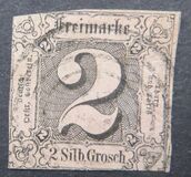 [Value Stamps - Black Print on Colored Paper, type A4]