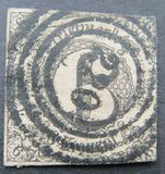 [Value Stamps - Black Print on Colored Paper, type B2]