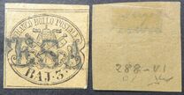 [Coat of Arms - Black Print on Colored Paper, type D1]