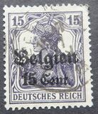 [German Empire Postage Stamps Surcharged "F and Cent" & Overprinted "Belgien", סוג B5]