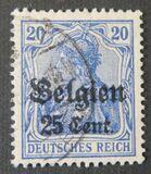 [German Empire Postage Stamps Surcharged "F and Cent" & Overprinted "Belgien", 類型 B8]