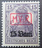[German Empire Postage Stamps Surcharged & Overprinted "M.V.i.R.", type A]