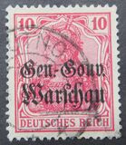 [German Empire Postage Stamps Overprinted "Gen.-Gouv. Warschau", タイプ B4]