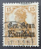 [German Empire Postage Stamps Overprinted "Gen.-Gouv. Warschau", タイプ B5]