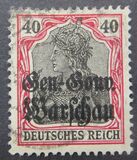 [German Empire Postage Stamps Overprinted "Gen.-Gouv. Warschau", タイプ B9]