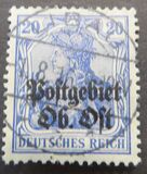 [German Empire Postage Stamps Overprinted "Postgebiet Ob. Ost", type A7]