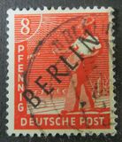 [BERLIN in Black Overprint on "Allied Occupation Zone" Stamps, Tipi A2]