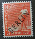 [BERLIN in Black Overprint on "Allied Occupation Zone" Stamps, Tipi A2]