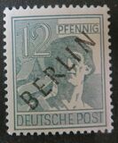 [BERLIN in Black Overprint on "Allied Occupation Zone" Stamps, Tipi A4]