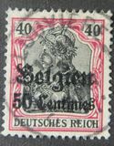 [German Empire Postage Stamps Surcharged "Fr. and C." or "Centimes" & Overprinted "Belgien", type A4]