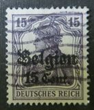 [German Empire Postage Stamps Surcharged "F and Cent" & Overprinted "Belgien", type B5]
