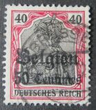 [German Empire Postage Stamps Surcharged "Fr. and C." or "Centimes" & Overprinted "Belgien", type A4]