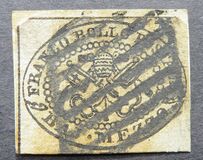 [Coat of Arms - Black print on Colored Paper, type A1]