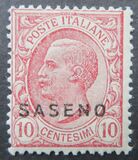 [Italian Postage Stamps Overprinted "SASENO", type U]