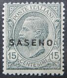 [Italian Postage Stamps Overprinted "SASENO", type U1]