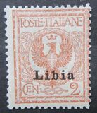 [Italian Postage Stamps Overprinted "Libia", type A1]