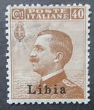 [Italian Postage Stamps Overprinted "Libia", type A9]