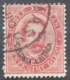 [King Umberto I - Italian Postage Stamps Overprinted "Colonia Eritrea", type B]