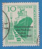 [Rostock Harbour Overprinted "Intriebnahme des Seehafrns Rostock", type OQ]
