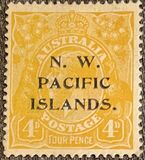 [Australian Postage Stamps Overprinted "N. W. PACIFIC ISLANDS" - "P" in "PACIFIC" above "S" - Different Watermark, type A16]