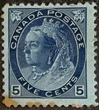 [Queen Victoria - Maple Leaf in Corners, type P4]