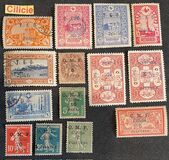 [Turkish Postage Stamps of 1916 Overprinted "CILICIE" - Overprint: 15 x 3½mm, type B5]