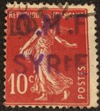 [French Postage Stamps Surcharged & Overprinted "T.E.O." - "Territories Ennemis Occupés", type A5]