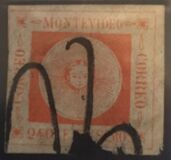 [El Sol de Mayo - Value in "CENTESIMOS". Thin Numerals, type E5]