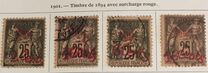 [No.5 Surcharged in Red "2 Cents", tip C]
