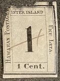 [Numeral Stamps "Hawaiian Postage" Left, type F8]