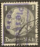 [German Empire Postage Stamp Surcharged & Overprinted in Frame, type B]