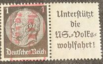 [German Empire Postage Stamp Surcharged & Overprinted in Frame, type B1]