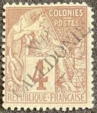 [French Colonies, General Issues Postage Stamps Overprinted "NLLE CALÈDONIE", type H8]