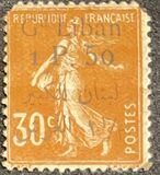 [French Postage Stamps Surcharged & Overprinted in French & Arabic, type D6]