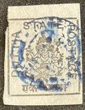[Ganesha - Inscribed "DUTTIA STATE POSTAGE", type P1]