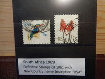 [Definitive Stamps of 1961 with New Country name Inscription "RSA", Tip KQ]