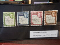 [King George VI - Map of Falkland Islands, 類型 A]