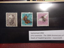 [Pro Juventute - The 100th Anniversary of the Death of Teophill Sprecher - Insects, type UW]