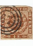 [Emblema real. Líneas del fondo onduladas. Marca de agua., tipo D2]