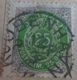 [Royal Emblem - New Drawing - Value in "ØRE" - Different Perforation, type G22]