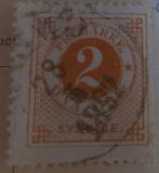 [Numerals in Circle - Blue Coach Horn on Back, jenis F21]