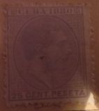 [King Alfonso XII of Spain, Inscription "CUBA 1880", tyyppi F2]