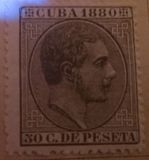 [King Alfonso XII of Spain, Inscription "CUBA 1880", tyyppi F3]