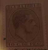[King Alfonso XII, Inscription "CUBA 1881", type F10]