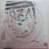 [Queen Victoria - Colored Control Letters in Corners, type I]