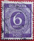 [1a edizione del Consiglio di controllo alleato - A Berlino e nella zona sovietica valido fino al 1948-07-31 - Filigrana: DEUTSCHE POST multipla, discendente , Scrivi A5]