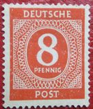 [1a edizione del Consiglio di controllo alleato - A Berlino e nella zona sovietica valido fino al 1948-07-31 - Filigrana: DEUTSCHE POST multipla, discendente , Scrivi A6]